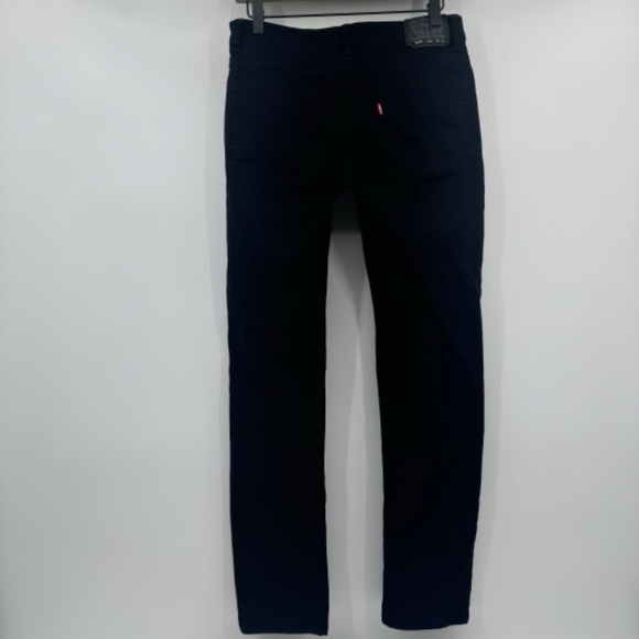 Levis 502 Jeans Men 29x31 Black Regular Taper Fit Denim Stretch Mid Rise - Picture 4 of 14